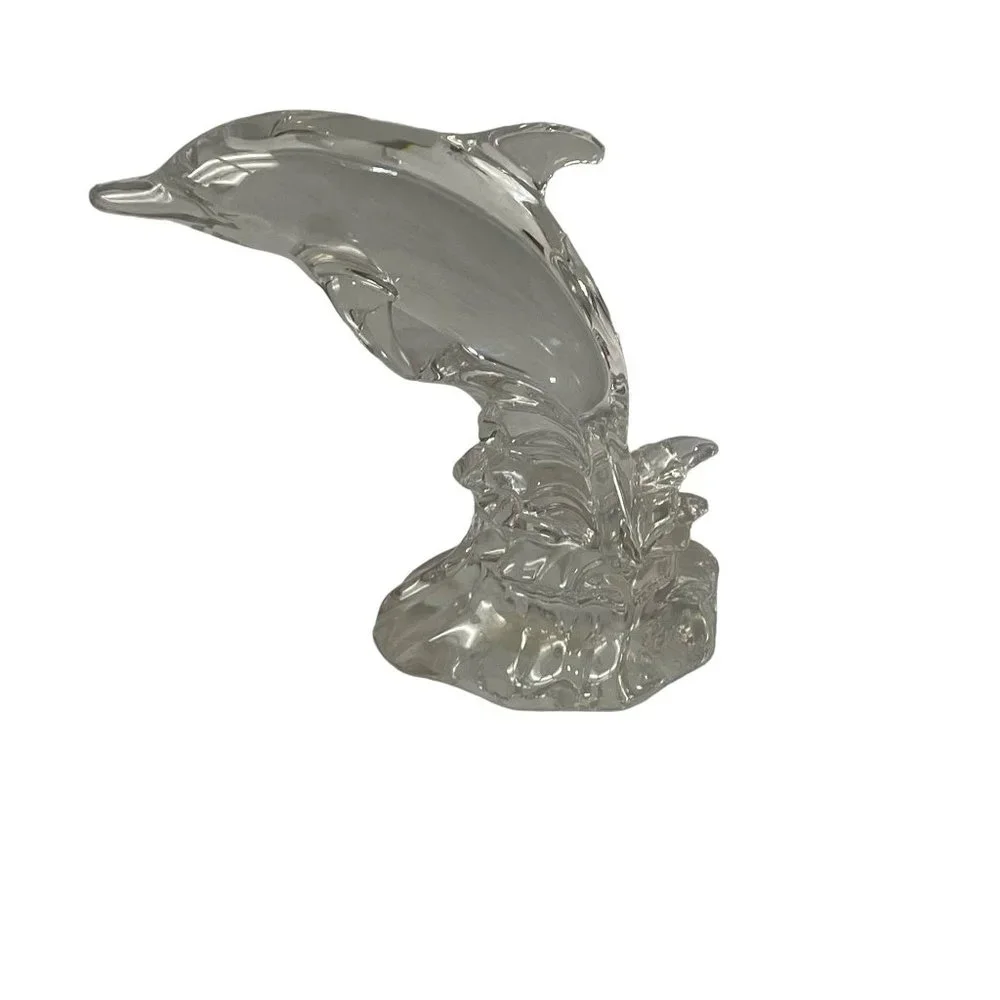 Vintage Collectible Decoration‎ Crystal Dolphin Figurine Clear 2000 5